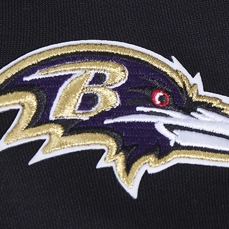 Women's Pro Standard Black Baltimore Ravens Split Logo Full-Zip Hoodie