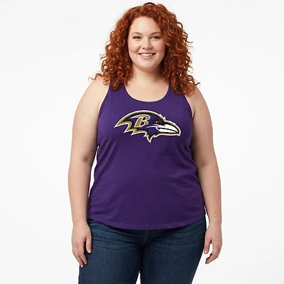 Débardeur basique grande taille violet Baltimore Ravens pour femme