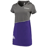 Women's Refried Apparel Charcoal/Purple Baltimore Ravens Sustainable Hooded Mini Dress