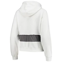 Women's Refried Apparel White Baltimore Ravens Sustainable Crop Dolman Pullover Hoodie