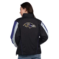Women's Starter Black/Purple Baltimore Ravens Thursday Night Gridiron Half-Zip Jacket