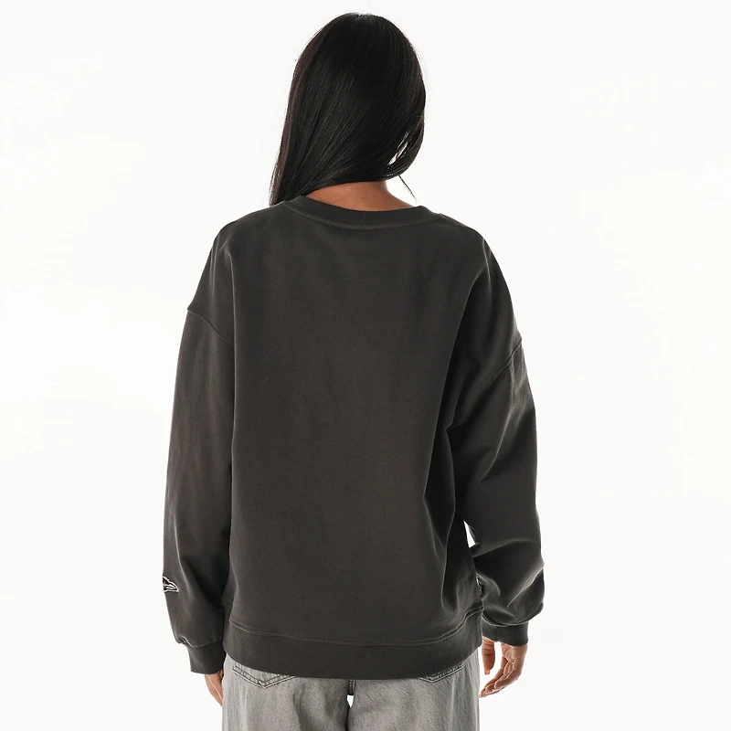 Sweat-shirt ras du cou surdimensionné en cristal de roche des Ravens Baltimore The Wild Collective pour femme, couleur anthracite