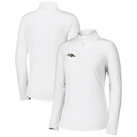 Women's Tommy Bahama White Baltimore Ravens Sport Playa Vista IslandZone Quarter-Zip Jacket