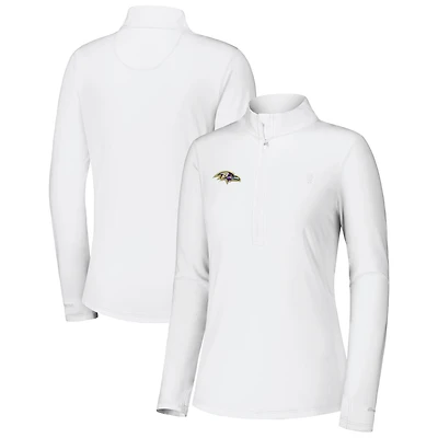 Veste zippée quart de tour Tommy Bahama blanche Baltimore Ravens Sport Playa Vista IslandZone pour femme