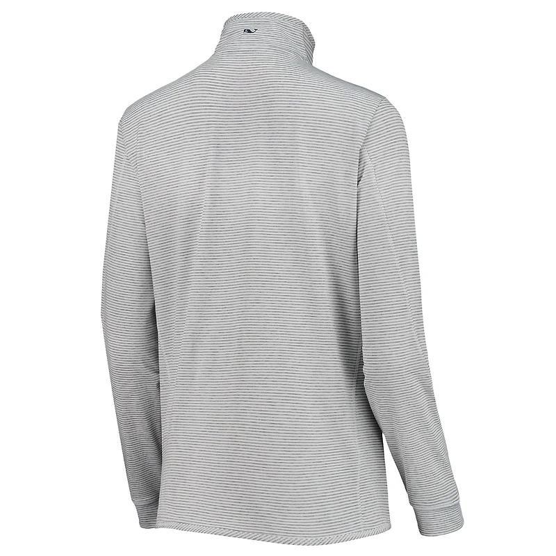 Women's Vineyard Vines Heather Gray Baltimore Ravens Sankaty Shep Half-Zip Pullover Top