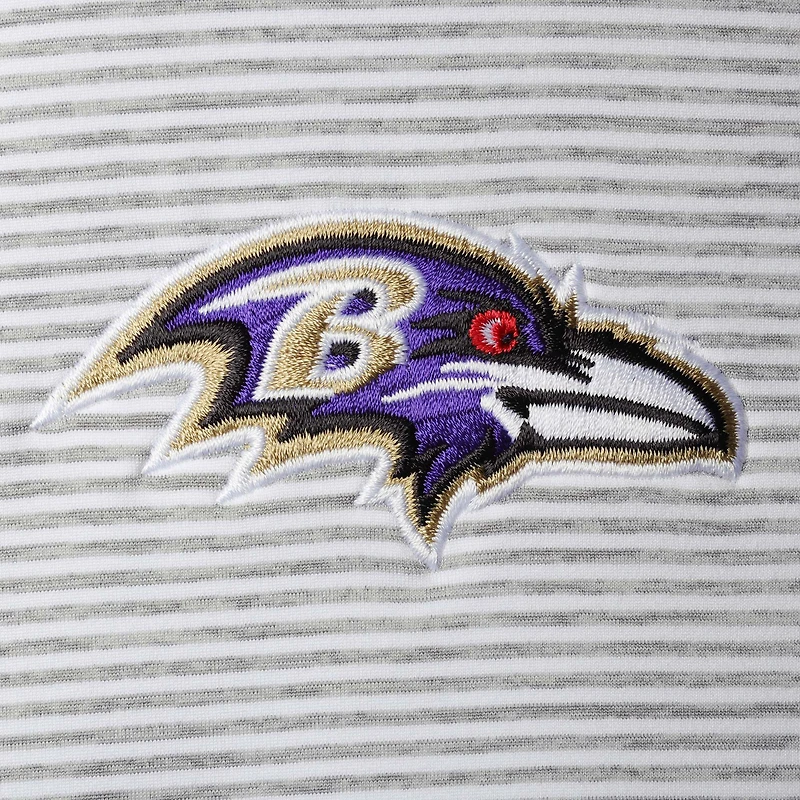 Women's Vineyard Vines Heather Gray Baltimore Ravens Sankaty Shep Half-Zip Pullover Top