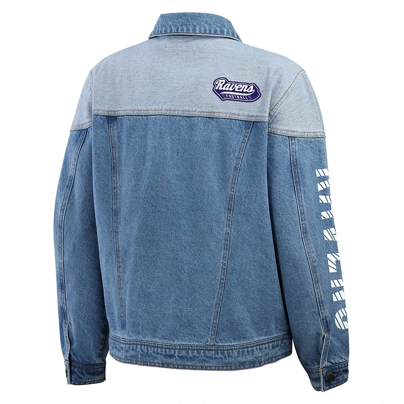 Women's WEAR by Erin Andrews  Baltimore Ravens Full-Button Denim Jacket