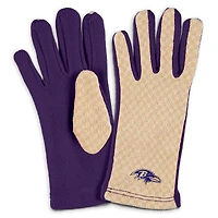 Ensemble écharpe et gants à micro-carreaux ton sur ton pour femme WEAR by Erin Andrews Baltimore Ravens