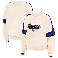 Pull à rayures crème Baltimore Ravens pour femme WEAR by Erin Andrews