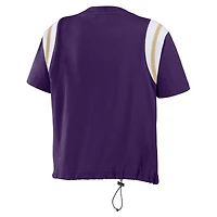 T-shirt à blocs de couleurs violet Baltimore Ravens pour femme WEAR by Erin Andrews