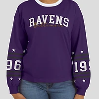 T-shirt de sport violet à manches longues WEAR by Erin Andrews pour femme, des Ravens Baltimore