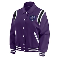 Women's WEAR by Erin Andrews Purple Baltimore Ravens Varsity Lightweight Full-Snap Jacket