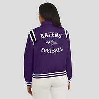 Women's WEAR by Erin Andrews Purple Baltimore Ravens Varsity Lightweight Full-Snap Jacket
