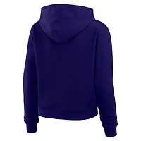 Women's WEAR by Erin Andrews Purple Baltimore Ravens Waffle-Knit Pullover Hoodie