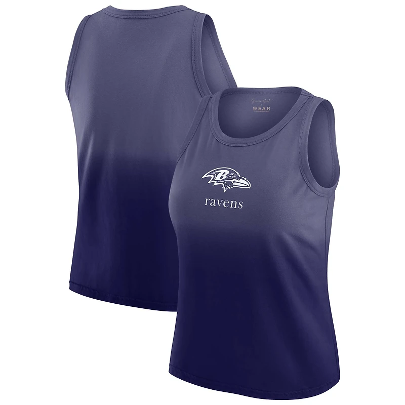 Women's WEAR by Erin Andrews x Gracie Hunt Purple Baltimore Ravens Ombre Tank Top