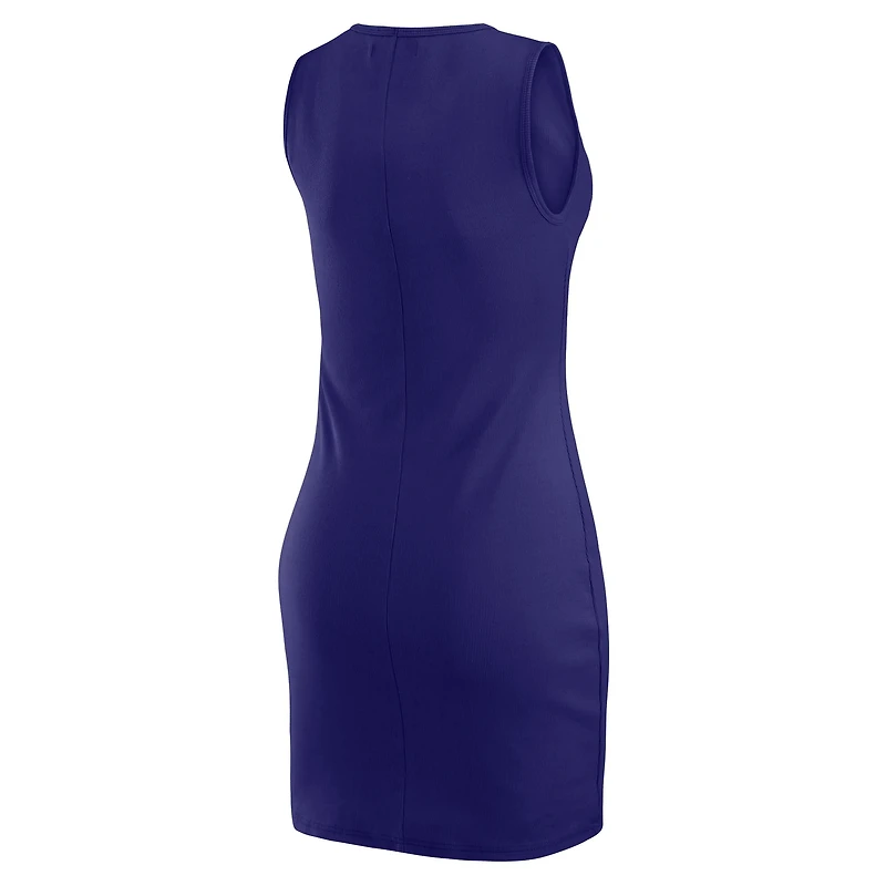 Women's WEAR by Erin Andrews x Gracie Hunt Purple Baltimore Ravens Ribbed Tank Dress