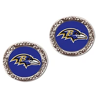 Boucles d'oreilles rondes WinCraft Baltimore Ravens pour femmes