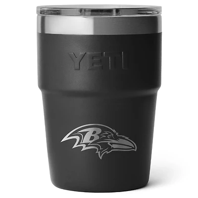 Gobelet empilable Rambler YETI Baltimore Ravens de 473 ml avec couvercle Magslider