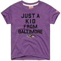 T-shirt violet Just a Kid Tri-Blend hommage aux jeunes Baltimore Ravens