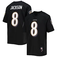 Youth Lamar Jackson Black Baltimore Ravens Replica Player Jersey