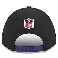 Youth New Era Black/Purple Baltimore Ravens 2025 NFL Draft 9FORTY A-Frame M-Crown Adjustable Hat