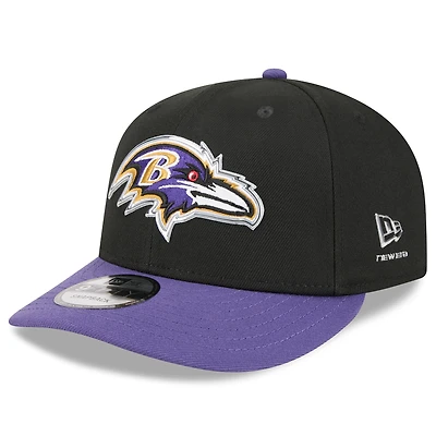 Youth New Era Black/Purple Baltimore Ravens 2026 NFL Draft Pre-Curved 9FIFTY Snapback Hat
