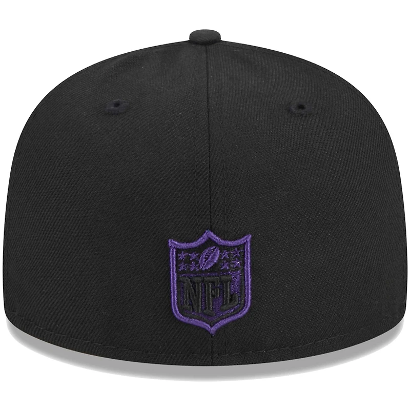 Casquette ajustée 59FIFTY Main des Ravens de Baltimore New Era noire pour jeune