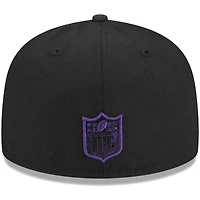 Casquette ajustée 59FIFTY Main des Ravens de Baltimore New Era noire pour jeune