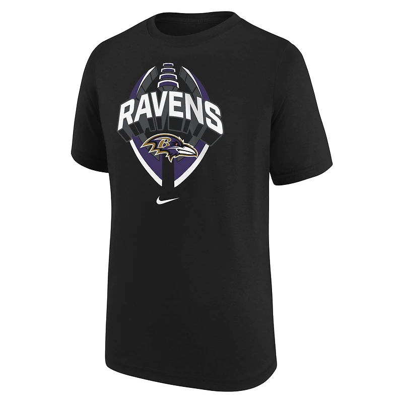 T-shirt Nike noir pour jeune Baltimore Ravens Icon Legend