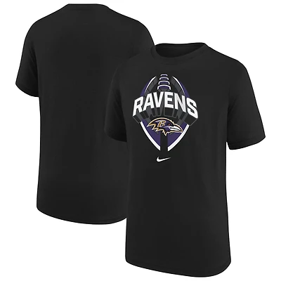 T-shirt Nike noir pour jeune Baltimore Ravens Icon Legend