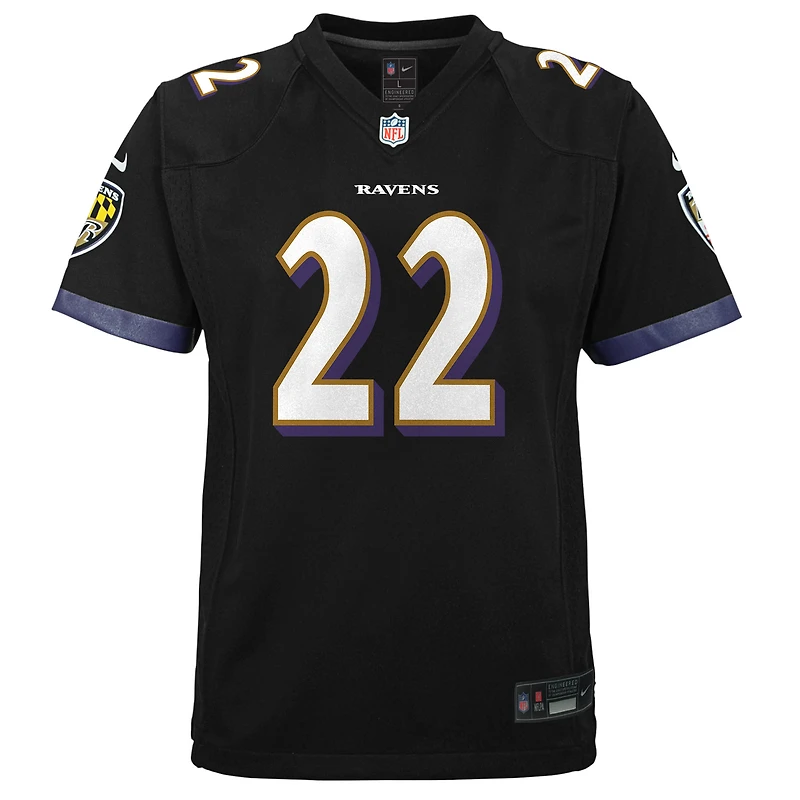 Maillot Nike Derrick Henry noir pour jeune des Ravens de Baltimore