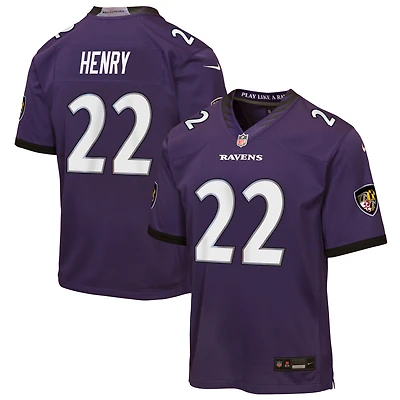 Maillot de match Nike Derrick Henry violet pour enfant, Baltimore Ravens, jeunes
