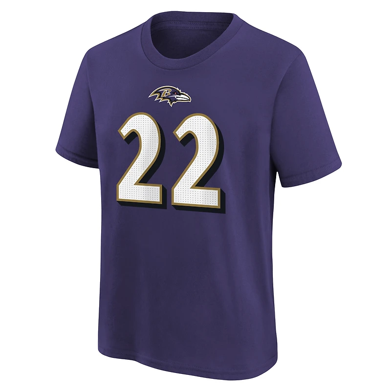 Youth Nike Derrick Henry Purple Baltimore Ravens Player Name & Number T-Shirt