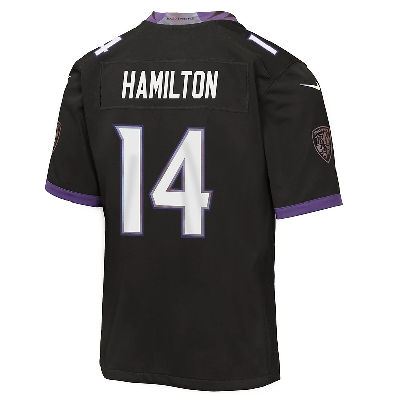 Youth Nike Kyle Hamilton Black Baltimore Ravens Alternate Game Jersey