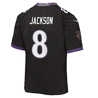 Youth Nike Lamar Jackson White Baltimore Ravens Game Jersey