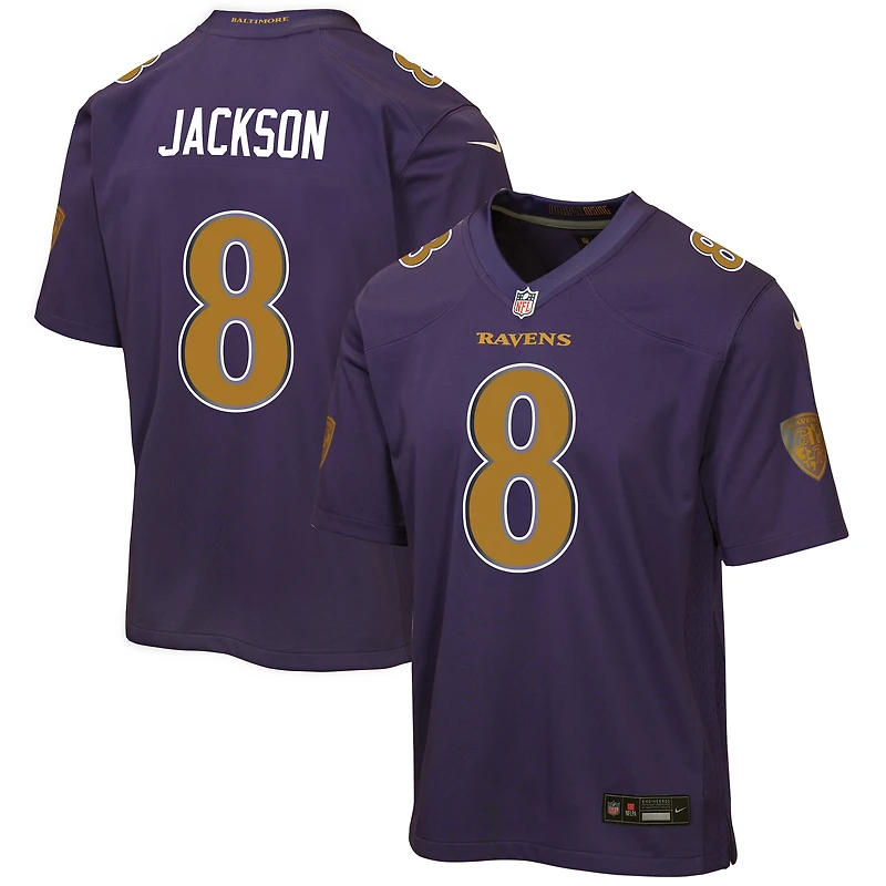 Youth Nike Lamar Jackson Purple Baltimore Ravens Alternate 2 Game Jersey