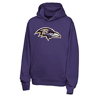 Youth Nike Lamar Jackson Purple Baltimore Ravens Name & Number Club Fleece Hoodie