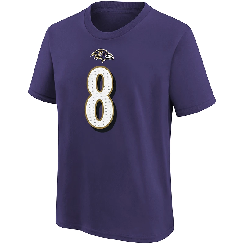 Youth Nike Lamar Jackson Baltimore Ravens Player Name & Number T-Shirt