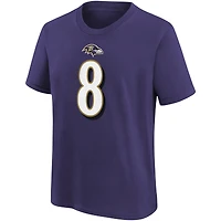 Youth Nike Lamar Jackson Baltimore Ravens Player Name & Number T-Shirt