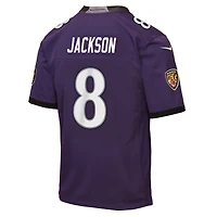 Youth Nike Lamar Jackson Purple Baltimore Ravens Team Game Jersey