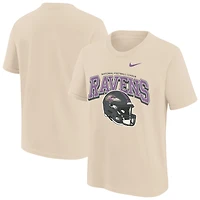 T-shirt Nike Easy Lane naturel pour jeunes des Baltimore Ravens