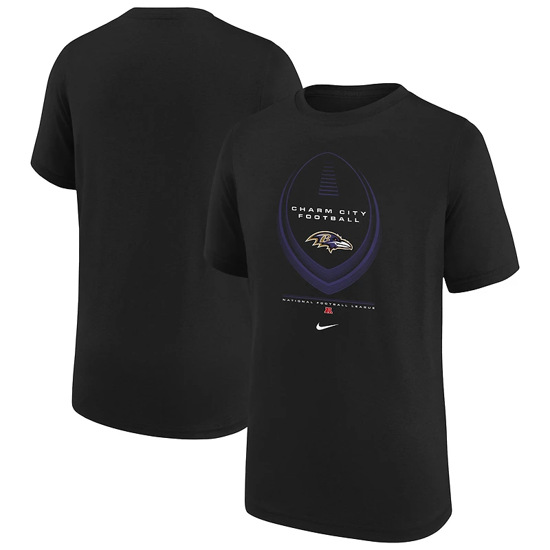 T-shirt Nike Dri-FIT Icon Legend pour jeunes, violet, Baltimore Ravens