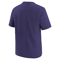 T-shirt Nike violet pour jeune avec logo principal des Ravens de Baltimore