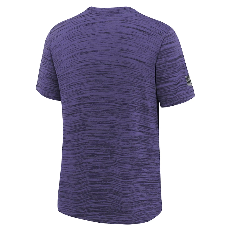 Youth Nike  Purple Baltimore Ravens Sideline Velocity Dri-FIT T-Shirt
