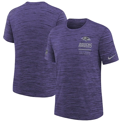 Youth Nike  Purple Baltimore Ravens Sideline Velocity Dri-FIT T-Shirt