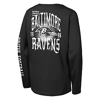 Youth Outerstuff Black Baltimore Ravens Rumble Long Sleeve T-Shirt