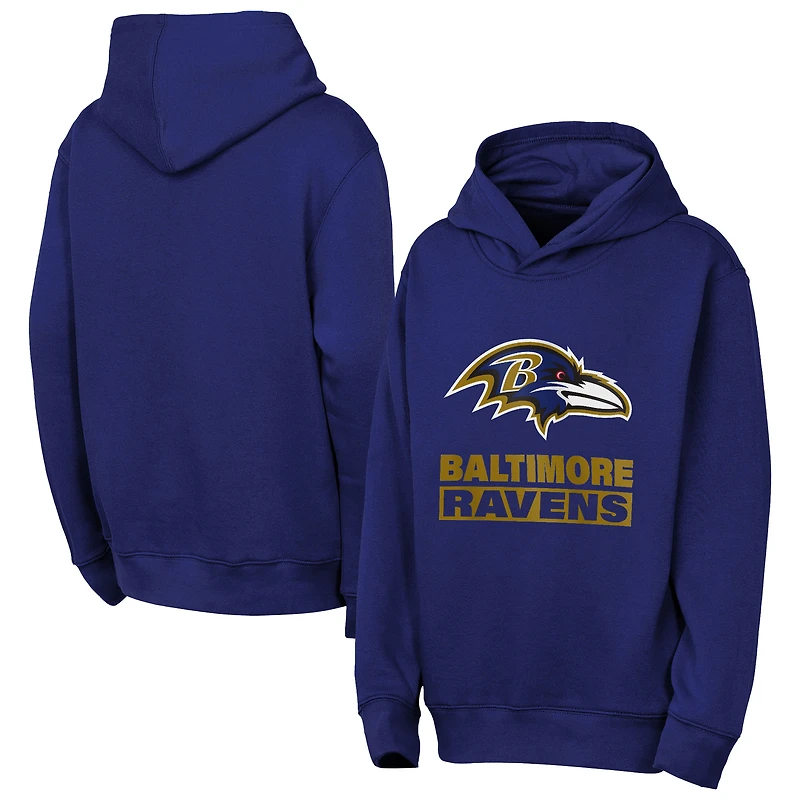 Sweat à capuche Outerstuff violet Baltimore Ravens pour jeunes