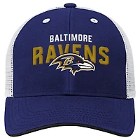 Casquette ajustable Youth Outerstuff Purple Baltimore Ravens Core Lockup Trucker