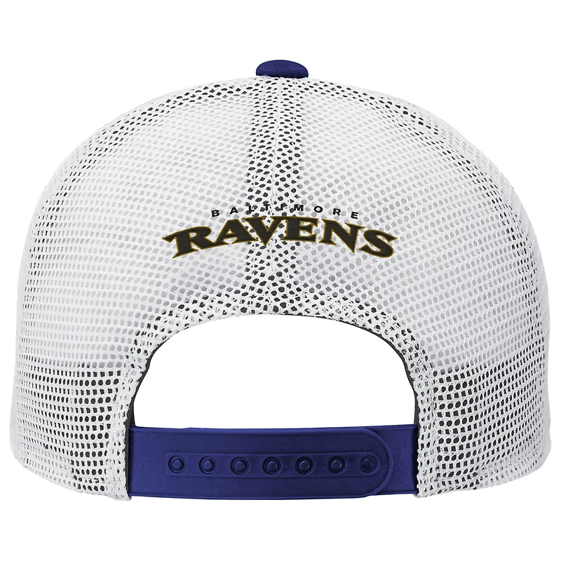 Casquette ajustable Youth Outerstuff Purple Baltimore Ravens Core Lockup Trucker