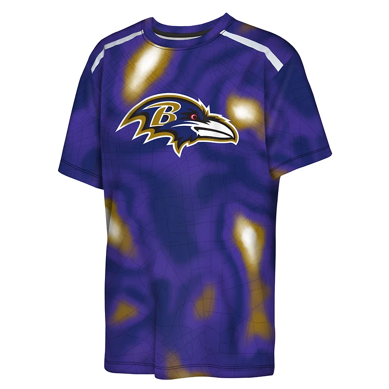 T-shirt Dri-Tek violet pour jeunes des Baltimore Ravens